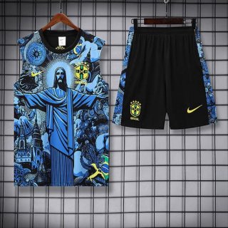 Debardeur édition spéciale Bresil+short bleu noir 2025-2026