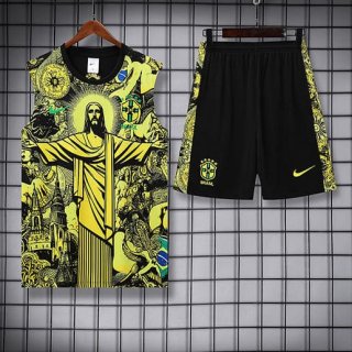 Debardeur édition spéciale Bresil+short jaune noir 2025-2026