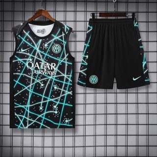 Debardeur enfant Inter Milan+short noir vert 2025-2026