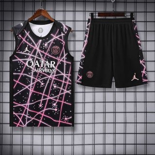 Debardeur enfant PSG+short noir rose 2025-2026