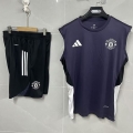 Debardeur Manchester United+short 2025-2026 violet noir