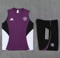 Debardeur Manchester United+short violet noir 2025-2026