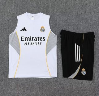 Debardeur Real Madrid+short blanc noir 2025-2026