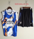 Debardeur Real Madrid+short bleu blanc noir 2025-2026