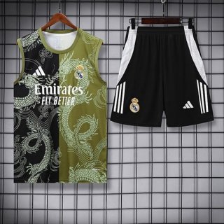Debardeur Real Madrid+short vert rose 2025-2026