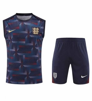 Debardeur Angleterre+Short bleu 2024/2025