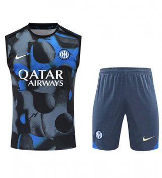 Debardeur Inter Milan+Short gris bleu 2024/2025