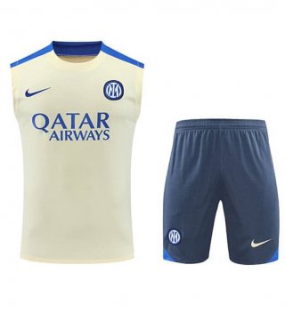 Debardeur PSG+Short jaune Beige 2024/2025