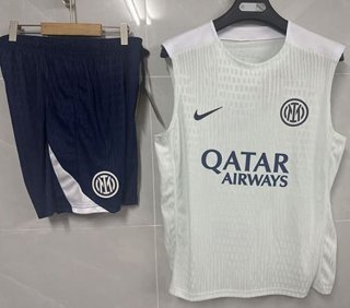 Ensemble debardeur Inter Milan 2025/26 blanc bleu