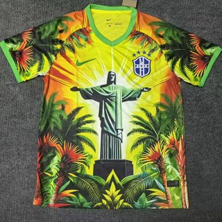Maillot Bresil édition-spéciale 2025-2026 rouge vert jaune