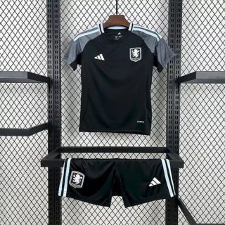 Maillot de football enfant Aston Villa extérieur 2025-2026 noir