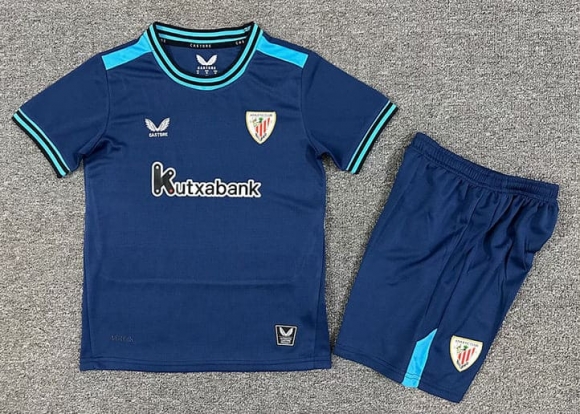 Maillot de football enfant Athletic Bilbao extérieur 2025-2026 bleu