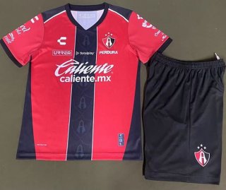 Maillot de football enfant Atlas domicile 2025-2026 rouge noir