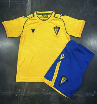 Maillot de football enfant Cadiz domicile 2025-2026 jaune bleu