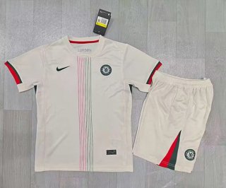 Maillot de football enfant Chelsea extérieur 2025-2026 blanc