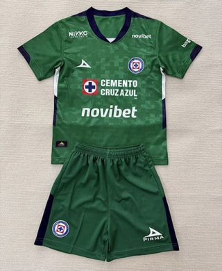 Maillot de football enfant Cruz Azul gardien 2025-2026 vert