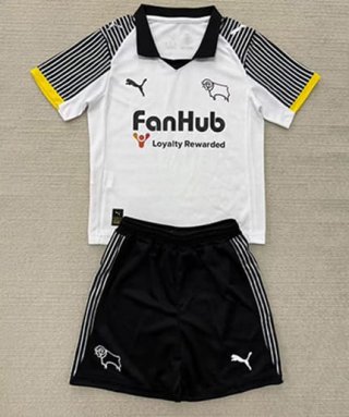 Maillot de football enfant Derby County domicile 2025-26 blanc noir