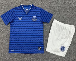 Maillot de football enfant Everton domicile 2025-2026 bleu blanc