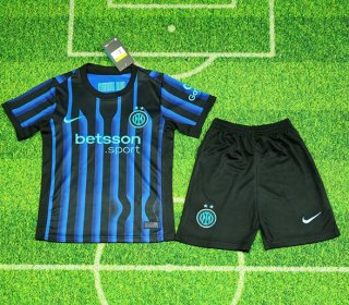 Maillot de football enfant Inter Milan domicile 2025-2026 bleu noir