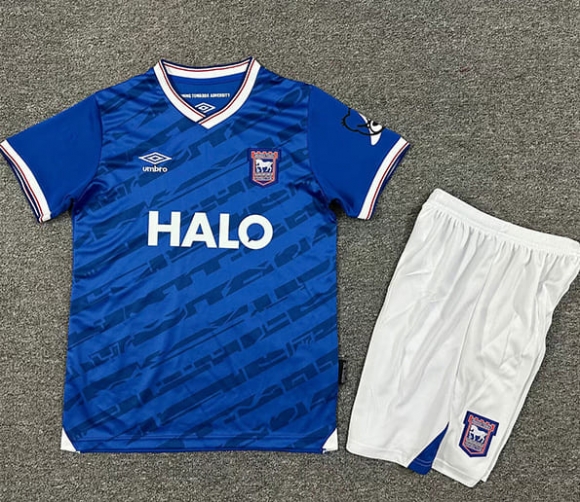 Maillot de football enfant Ipswich Town domicile 2025-26 bleu blanc