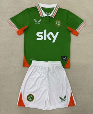 Maillot de football enfant Irlande domicile 2025-2026 vert blanc
