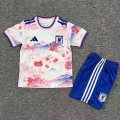 Maillot de football enfant Japon édition-spéciale 25-26 blanc rose bleu