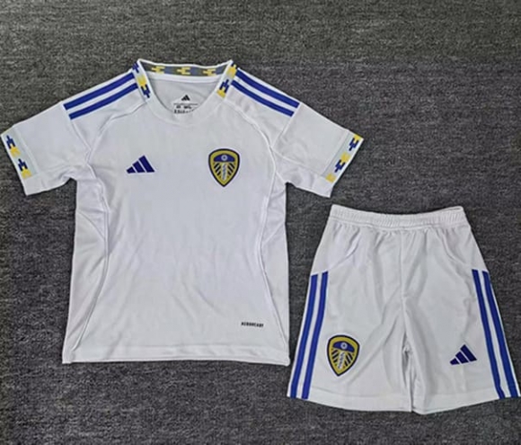 Maillot de football enfant Leeds United domicile 2025-2026 blanc