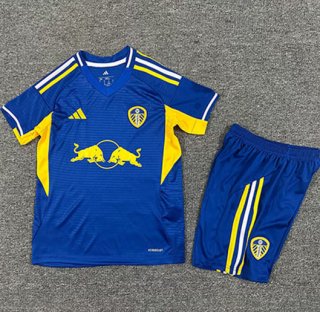 Maillot de football enfant Leeds United extérieur 2025-2026 bleu jaune