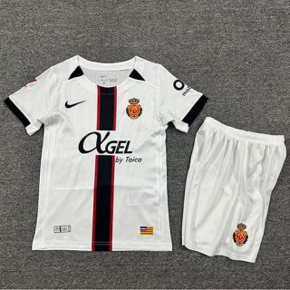 Maillot de football enfant Mallorca extérieur 2025-2026 blanc noir