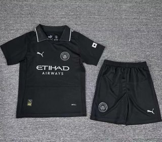 Maillot de football enfant Manchester City extérieur 2025-2026 noir