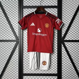 Maillot de football enfant Manchester United domicile 2025-2026 rouge