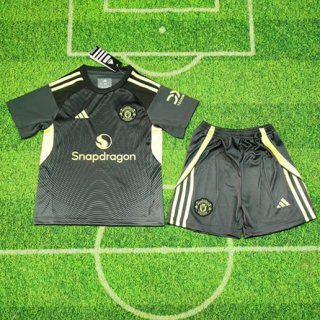 Maillot de football enfant Manchester United gardien 2025-26 noir