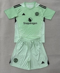 Maillot de football enfant Manchester United gardien 2025-26 vert
