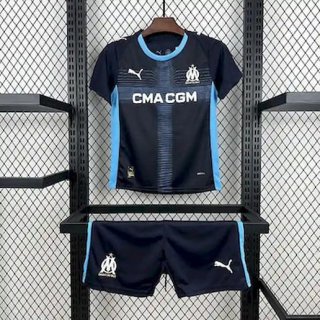 Maillot de football enfant Marseille extérieur 2025-2026 bleu