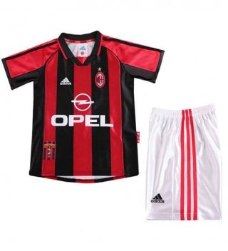 Maillot de football enfant Milan AC retro domicile 1998/1999