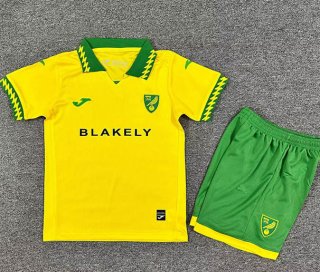 Maillot de football enfant Norwich City domicile 2025-2026 Jaune vert