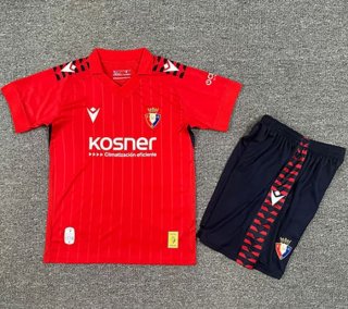Maillot de football enfant Osasuna domicile 2025-2026 rouge noir
