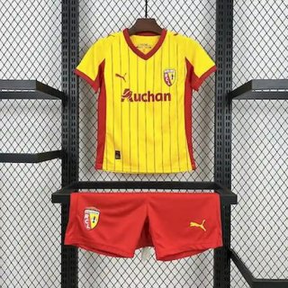 Maillot de football enfant RC Lens domicile 2025-2026 jaune rouge