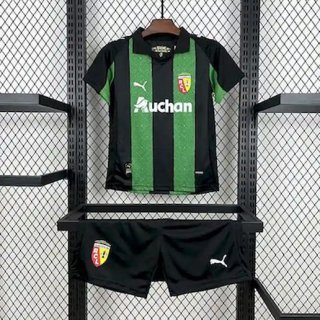 Maillot de football enfant RC Lens extérieur 2025-2026 vert noir