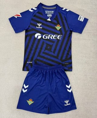 Maillot de football enfant Real Betis gardien 2025-26 bleu noir