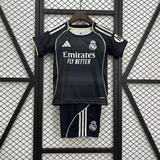 Maillot de football enfant Real Madrid extérieur 2025-2026 bleu