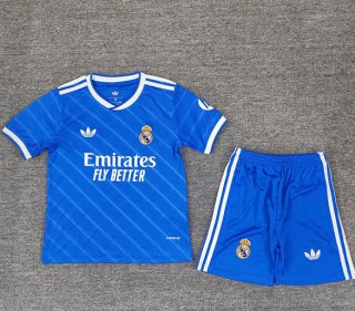 Maillot de football enfant Real Madrid third 2025-2026 bleu