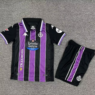 Maillot de football enfant Real Valladolid extérieur 2025-2026 noir violet