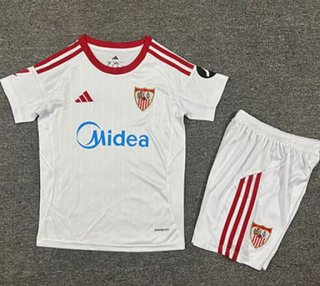 Maillot de football enfant Sevilla domicile 2025-2026 blanc