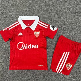 Maillot de football enfant Sevilla extérieur 2025-2026 rouge