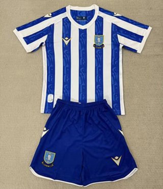 Maillot de football enfant Sheffield Wednesday domicile 2025-26 blanc bleu
