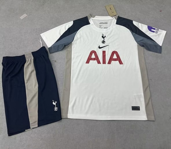 Maillot de football enfant Tottenham domicile 2025-2026 blanc bleu
