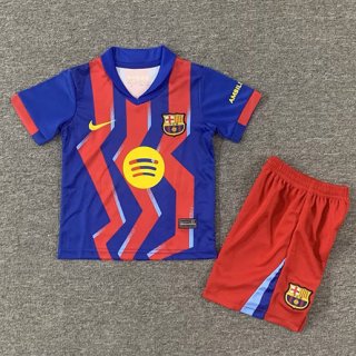 Maillot de football enfant Training Barcelone 2025-2026 rouge bleu