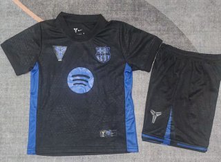 Maillot de football enfant Training Barcelone 2025-26 noir bleu