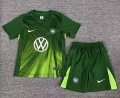 Maillot de football enfant VfL Wolfsburg domicile 2025-2026 vert